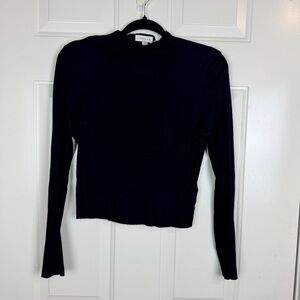 TOPSHOP black mock neck long sleeve top sz 6